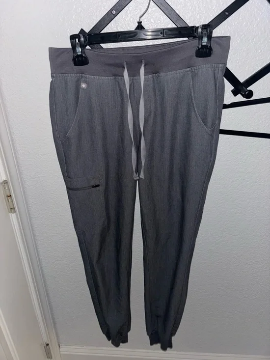 FIGS Technical Collection Scrub Pants Gray S/T Jogger Medical Workwear - Picture 2 of 4